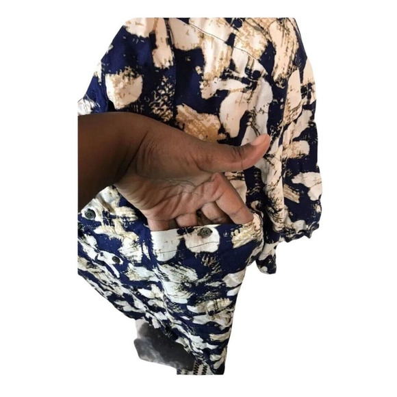 Munsingwear Mens Hawaiian Button Up Shirt Short Sleeve Blue Size XXL Set of 2 - Picture 4 of 12